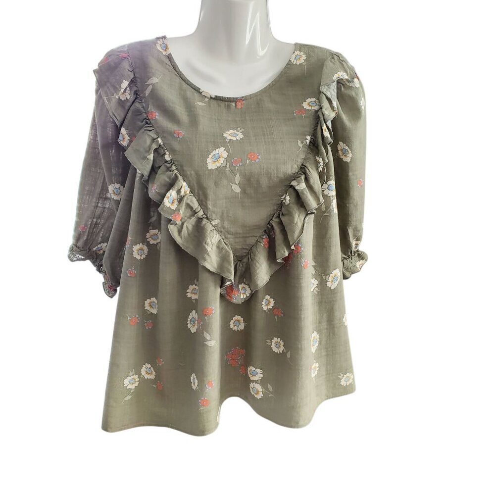 a.n.a BALLOON SLEEVE TOP SIZE XXL